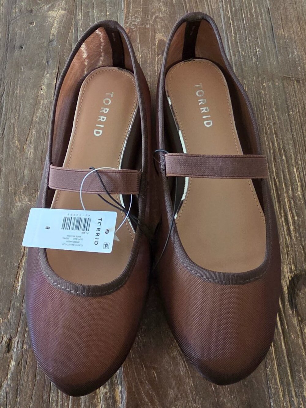 Torrid brown flat shoes 8 NWT
